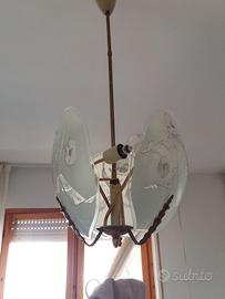 lampadario e abat jour vintage