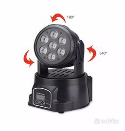 Faro LED Strobo 7 LED Proiettore Effetto Luci Disc