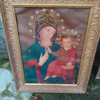 tela anni 50 rarissima che raffigura la madonna