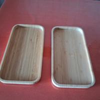 Coppia di  vassoi in bambù 