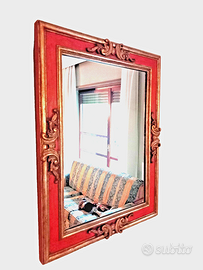 SPECCHIO ANTICO A PARETE IN LEGNO
