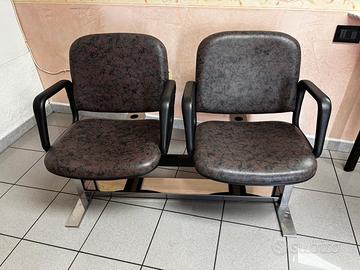 2 poltroncine ufficio in eco pelle
