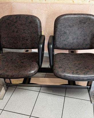 2 poltroncine ufficio in eco pelle