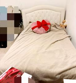 Cameretta, letto con materasso, scrivania, mensole