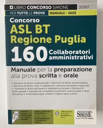 Libro Concorso ASL BT Regione Puglia diritto