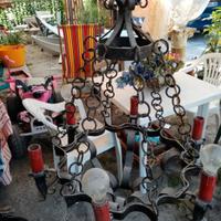 LAMPADARIO IN METALLO PER TAVERNETTE