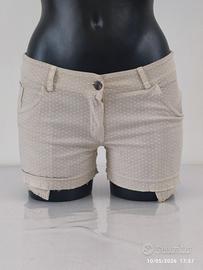 Shorts Crema a Pois  – Vita Bassa – Borchiette