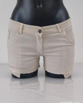 Shorts Crema a Pois  – Vita Bassa – Borchiette