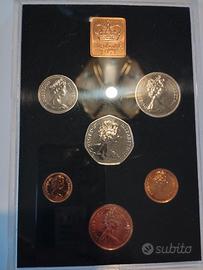 Serie pence/penny elizabeth ii 1971 fior di conio