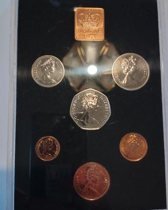 Serie pence/penny elizabeth ii 1971 fior di conio