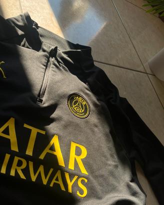Felpa Nera e gialla psg x jordan