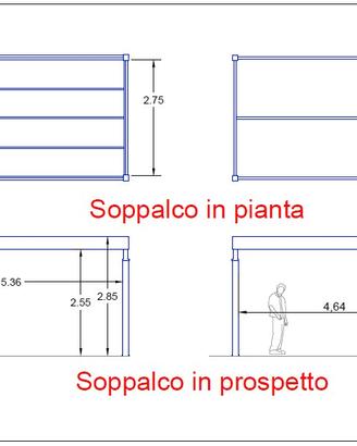 Soppalco industriale - circa 15 m² + 15 m² scaff