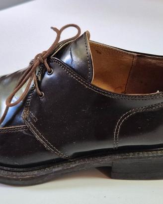 Scarpe uomo Shoes Techno in pelle marrone scuro 42