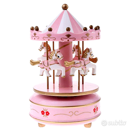 Carillon Giostrina Cavalli Musicale Rosa
