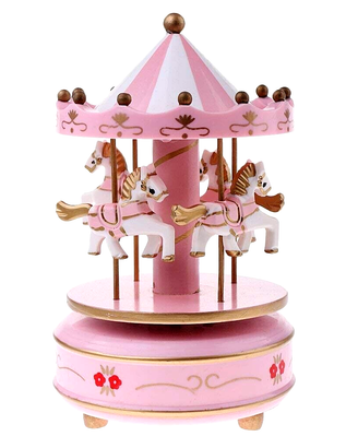 Carillon Giostrina Cavalli Musicale Rosa