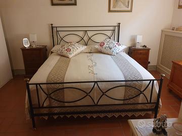 Letto matrimoniale ferro battuto artigianale