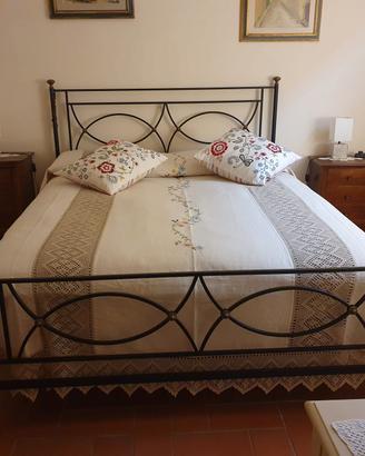 Letto matrimoniale ferro battuto artigianale