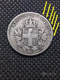 20 centesimi 1919 Regno d'Italia con "fantasma"