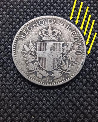 20 centesimi 1919 Regno d'Italia con "fantasma"