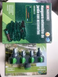 tubo flessibile da giardino e irrigatore