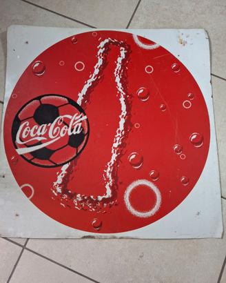 Insegna coca cola alluminio cm 62x62
