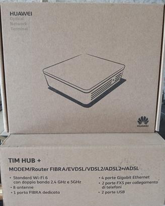 router TIM + terminale Huawei per la fibra