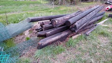 Travi in legno rotonde