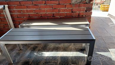 2 panche in alluminio