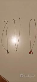 Lotto 3 Collane Donna in Acciaio Inox/ Bigiotteria