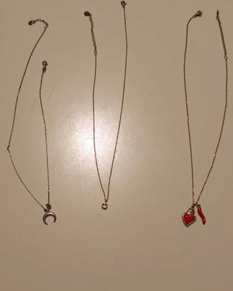 Lotto 3 Collane Donna in Acciaio Inox/ Bigiotteria
