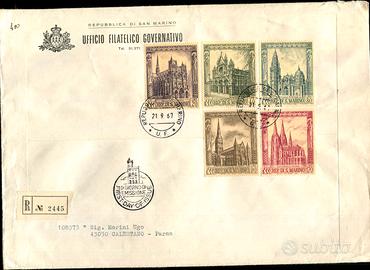 D35 - San Marino 1967 - F.D.C. "Cattedrali Gotiche