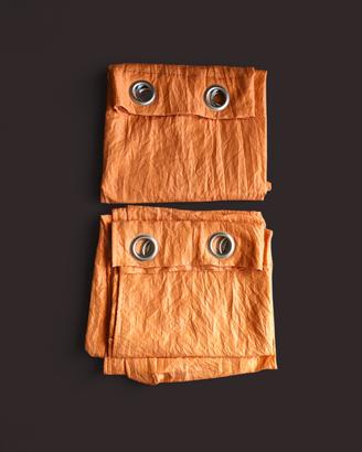 Telo tenda arancione – Coppia tende lunghe
