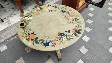 Tavolino da salotto anni 50'/60' base in ottone