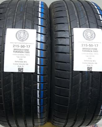 2 GOMME 215 50 17 BRIDGESTONE A70516