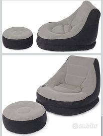 Poltrona con pouf gonfiabile