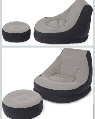 Poltrona con pouf gonfiabile