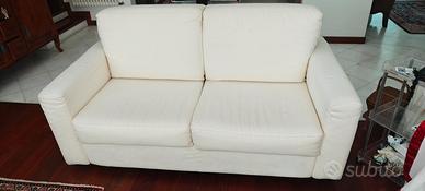 Divano bianco 2 posti L175xA92xP80