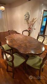 Tavolo legno e 6 sedie