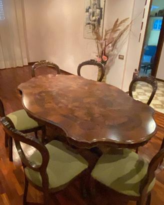 Tavolo legno e 6 sedie