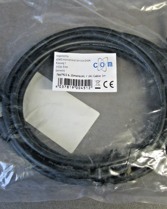 CAVO AUDIO MONO Professionale 2 x 6,35mm 3,0m COM