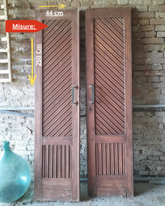 Porta antica a doppia anta in legno massello 88×25