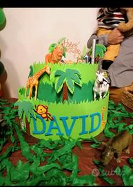 torta scenografia giungla 