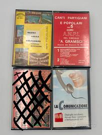 3 cassette vintage canti popolari partigiani