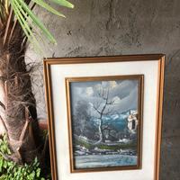 Quadro albero innevato