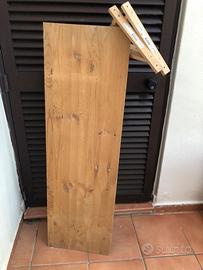 Mensola legno con supporti ikea