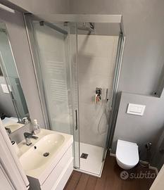 Box doccia e mobile lavabo