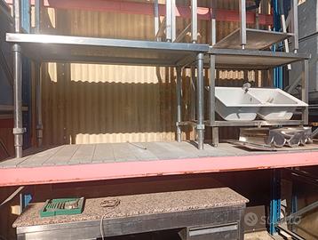 scaffale professionale in acciaio inox