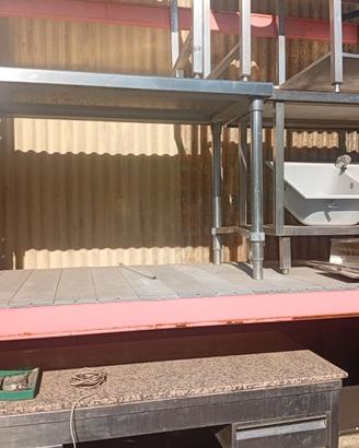 scaffale professionale in acciaio inox