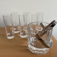 Set whisky in cristallo 6 bicchieri + secchiello