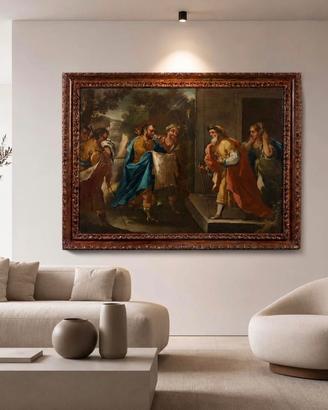 Grande dipinto ( 117cm x91 cm ) del XVIII sec